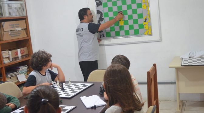 Primeiro encontro do Clube de Xadrez na Bilica!